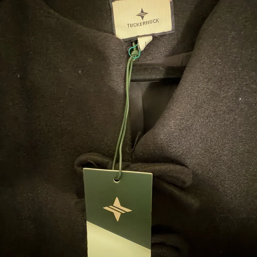 NWT Tuckernuck Black Blair Bow Coat Dress sz L - Picture 4 of 4